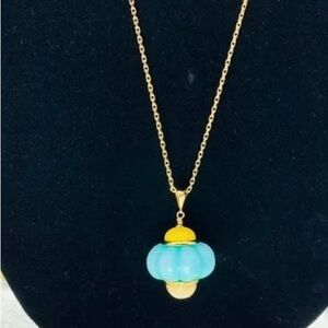 Kate Spade.  Charming Blue and Yellow Pendant